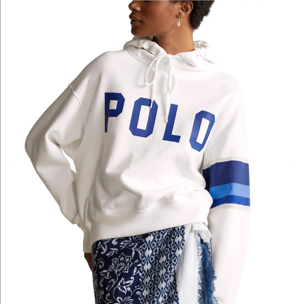 White polo sweatshirt size S